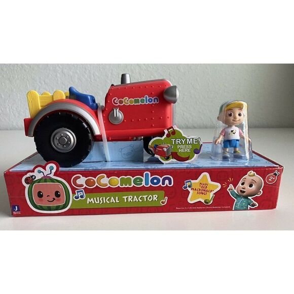 Cocomelon Musical Tractor w/ Sounds Old McDonald Had A Farm Song Toy Figure New - Picture 1 of 8